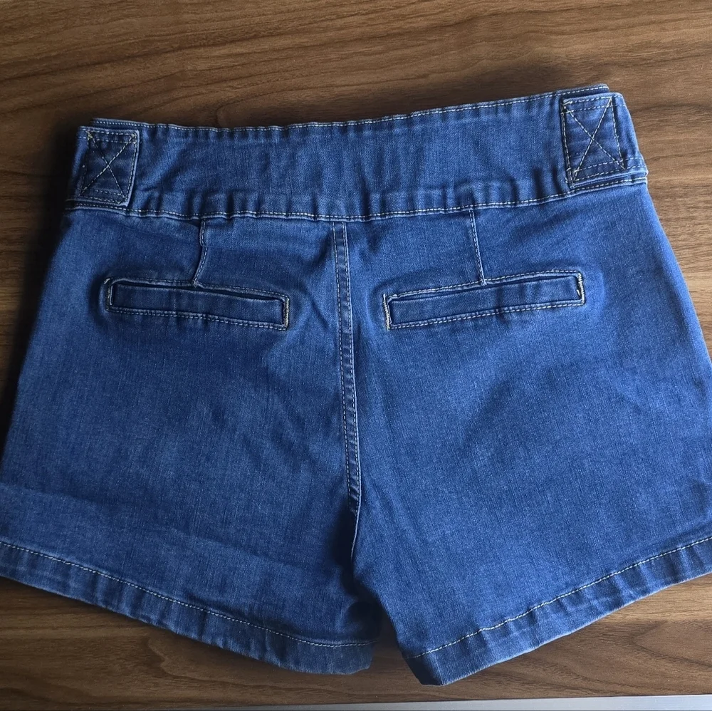 V.I.P Blue Stretch Jean Shorts Juniors Size 5/6